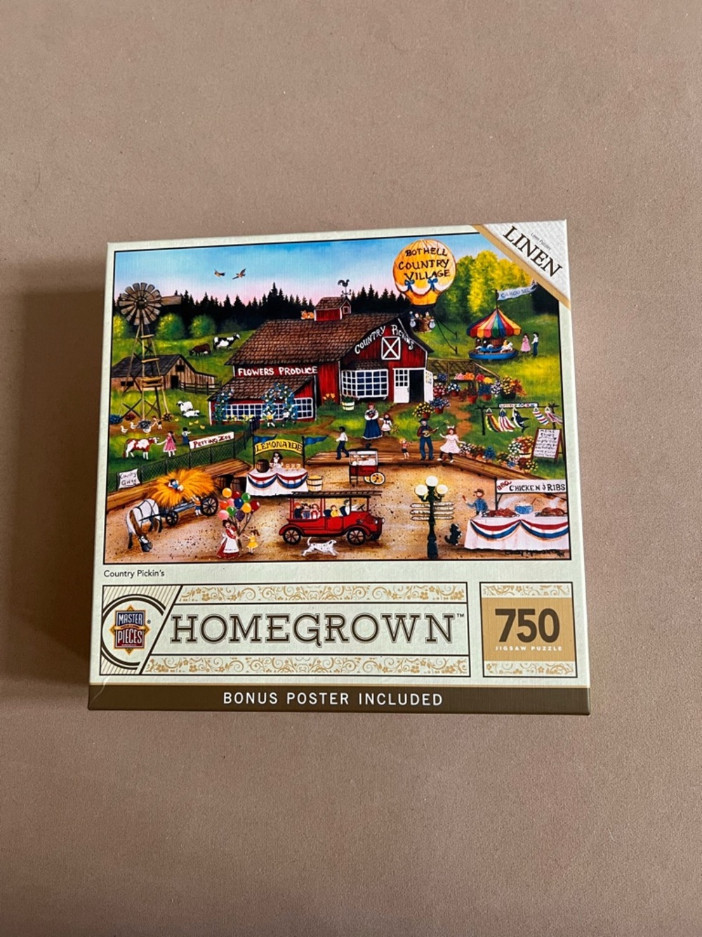 Homegrown Country Village 750-Piece Jigsaw Puzzle - Multicolor